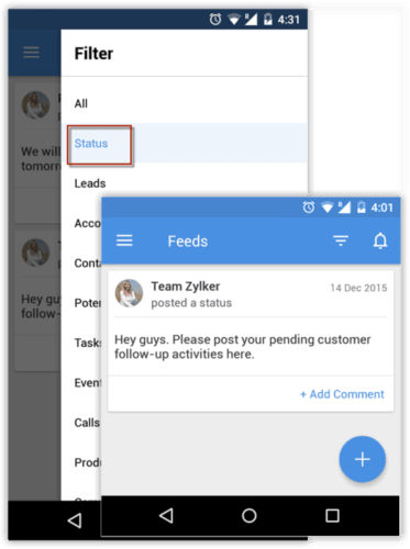 Zoho CRM手机版怎么使用订阅源协作3